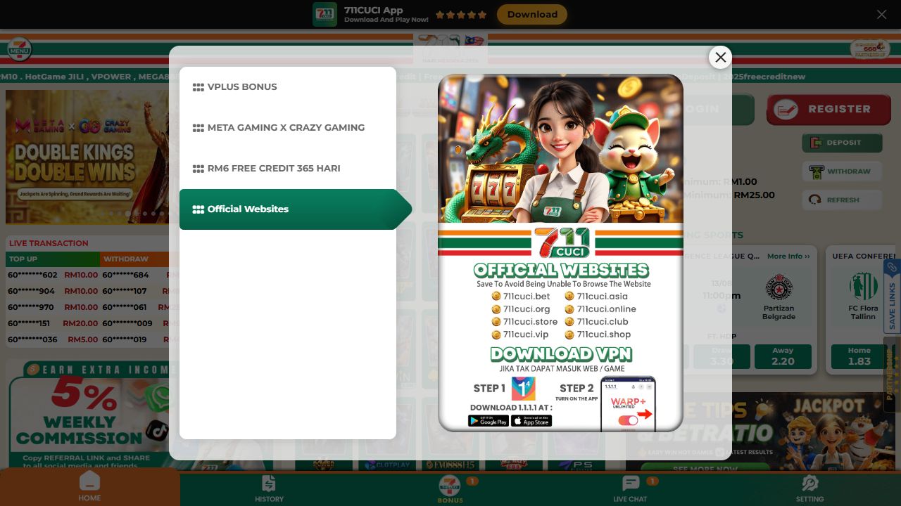 711Cuci homepage screenshot
